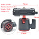 BH-908 Mini Desktop Aluminum Alloy Tripod Mini Ball Head 360 Degree Pan 90 Degree Tilt Tripod