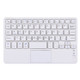 Bluetooth Wireless Keyboard with Touch Panel, Compatible with All Android & Windows 10 inch Tablets with Bluetooth Functions (White)
