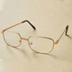 Full Metal Frame Resin Lenses Presbyopic Glasses Reading Glasses +1.00D(Gold)