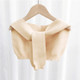 P1 Autumn and Winter Tether Small Knitted Shawl for Children(Beige)