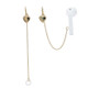 4 Pairs For AirPods Bluetooth Headset Anti-lost Ear Chain Peach Heart Ear Buckle Earrings