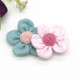 Cute Two Flowers Hairpins Girls Hair Ornaments Flora Pattern Barrettes(blue+pink)