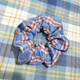 10 PCS Ball Head Ponytail Plaid Large Intestine Hair Tie(Navy Blue)