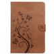 For Samsung Galaxy Tab S6 T860 / T865 Butterfly Flower Embossing Pattern Horizontal Flip Leather Case with Holder & Card Slots & Wallet(Brown)