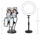 Mobile Phone Live Broadcast Stand Anchor Selfie Beauty Four-Position Desktop Stand, Specification: Stand+26cm Fill Light