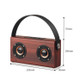 D10 Bluetooth 4.2 Portable Wooden Handheld Bluetooth Speaker(Red Wood Texture)