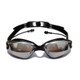 YJ003 Electroplating HD Anti-fog Swimming Glasses Waterproof Diving Equipment for Man and Women(Black)