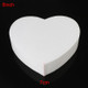 4 PCS Heart-shaped Prosthesis Foam Baking Fondant Cake Silk Flower Practice Mold, Height:7cm, Size:8 Inches