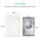 20 PCS Hard Plastic ID Badge Card Holder Integrated Injection Molded Transparent Double-sided Card Holder