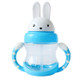 Cute Rabbit Baby Feeding Cup With Straw Children Learn Feeding Drinking Bottle With Handle Kids Water Bottles Training Cup(Blue)