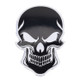 Universal Car Skull Shape Metal Decorative Sticker (Black Silver)