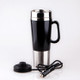 Electric Water Insulated Car Mug Travel Heating Cup Kettle, Capacity: 450ML, Voltage:24V(Black)