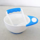 Baby Grinding Bowl Handmade Grinding Food(Blue)