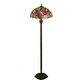 YWXLight Retro Creative Grape Flower Floor Lamp Living Room Dining Room Color Glass Lampshade Decoration Lamp (EU Plug)