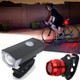 Bicycle Highlight USB Rechargeable Lamp Waterproof Bicycle Headlight Taillight Set(Headlight + Taillight)