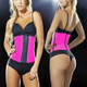 Lady Elastic Latex Steel Bone Buckle Toning Body Lifting Hips Slimming Waist Belt, Size: M(Rose Red)