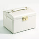 Simple Portable Jewelry Box Earrings Ring Storage Consolidation Box with Drawers, Size : 17.5 x 14 x 13cm(White)