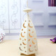 Iron Night Light Rural Retro Wind Light Candlestick Decoration(White)