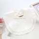 3 PCS Newborn Lace Bow Baby Bibs Infant Saliva Towels(White)