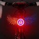 USB Charging Red Blue Color Riding Light Rear Lamp Safety Warning Light (Libra Style)
