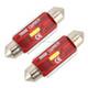 2 PCS 39mm DC9-32V / 1.6W / 6000K / 120LM Car Reading Lamp Dome Light with 3LEDs CSP Lamp Beads & Decoding