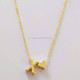 Fashion Tiny Dainty Heart Initial Necklace Personalized Letter Necklace, Letter X(Gold)