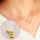 Fashion Tiny Dainty Heart Initial Necklace Personalized Letter E Name Necklace(Gold)