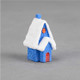 2 PCS Snow Scene House Christmas Snowman Decoration Resin Craft Gift Home Decoration(Blue)