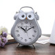 2 PCS Children Creative Cartoon Owl Super Ring Metal Bell Student Alarm Clock(Gray)