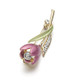 3 PCS Elegant Crystal Tulip Flower Brooch Pin
