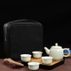 Outdoor Travel Mini Portable Ceramics Teaware Set With Travel Box, Pattern:Wishful
