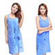 Bath Towels Fashion Lady Wearable Fast Drying Magic Bath Towel Beach Spa Bathrobes Bath Skirt(blue)