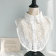 White Women Autumn and Winter Lace Wild Fake Collar Shirt Decoration Collar, Style:C