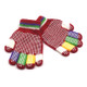Two Pairs Winter Ski Non-slip Knitted Warm Finger Gloves Children Gloves, Suitable Age:5-8 Years Old(Red)