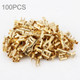 100 PCS 6.3mm Cable Spade Plug Connector Gold Plated Copper Cable Terminal DIY Terminal Connectors