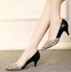 Snake Pattern Pointed Toe Pumps Women Sexy Thin High Heels, Size:40(Black 5cm)