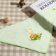 Printed Double-sided Breathable Triangle Towel Baby Cartoon Pattern Saliva Towel(Green Whale )