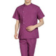 Standing Collar Male Nurse Suit Short Sleeve Summer Suit Operating Room Protective Clothing, Size:M(Purple)