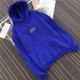 Long Sleeve Letter Embroidery Hooded Sweatshirt Causal Loose Hip Hop Streetwear, Size:M(Blue)