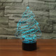 Christmas Tree Shape 3D Colorful LED Vision Light Table Lamp, Crack Remote Control Version