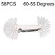 58 PCS Metric 60 Degrees +British 55 Degrees CR Stainless Steel Thread Gauge