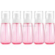 5 PCS Travel Plastic Bottles Leak Proof Portable Travel Accessories Small Bottles Containers, 100ml(Pink)