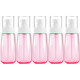 5 PCS Travel Plastic Bottles Leak Proof Portable Travel Accessories Small Bottles Containers, 100ml(Pink)