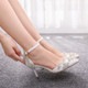 Rhinestone Stiletto Pointed Heel Women Shoes, Size:36(White)