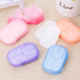 5 PCS Disposable Portable Travel Boxed Confetti Soap Mini Soap Paper, Random Color Delivery