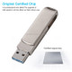 Richwell 3 in 1 64G Micro USB + 8 Pin + USB 3.0 Metal Rotating Push-pull Flash Disk with OTG Function(Silver)