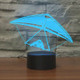 Hang Glider Shape 3D Colorful LED Vision Light Table Lamp, Crack Remote Control Version