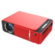 T6 2000ANSI Lumens 1280P LCD Technology Mini Portable HD Theater Projector, Mobile Phone Version, Support HDMI, AV, VGA, USB (Red)