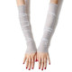 Ice-feel Purl Lace Thin Gloves Foot Sleeves Dual-use Sleeves, Size:One Size(White)