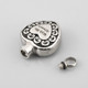 Commemorating A Loved One Pet Bones Hair Stainless Steel Heart-shaped Urn Box Pendant